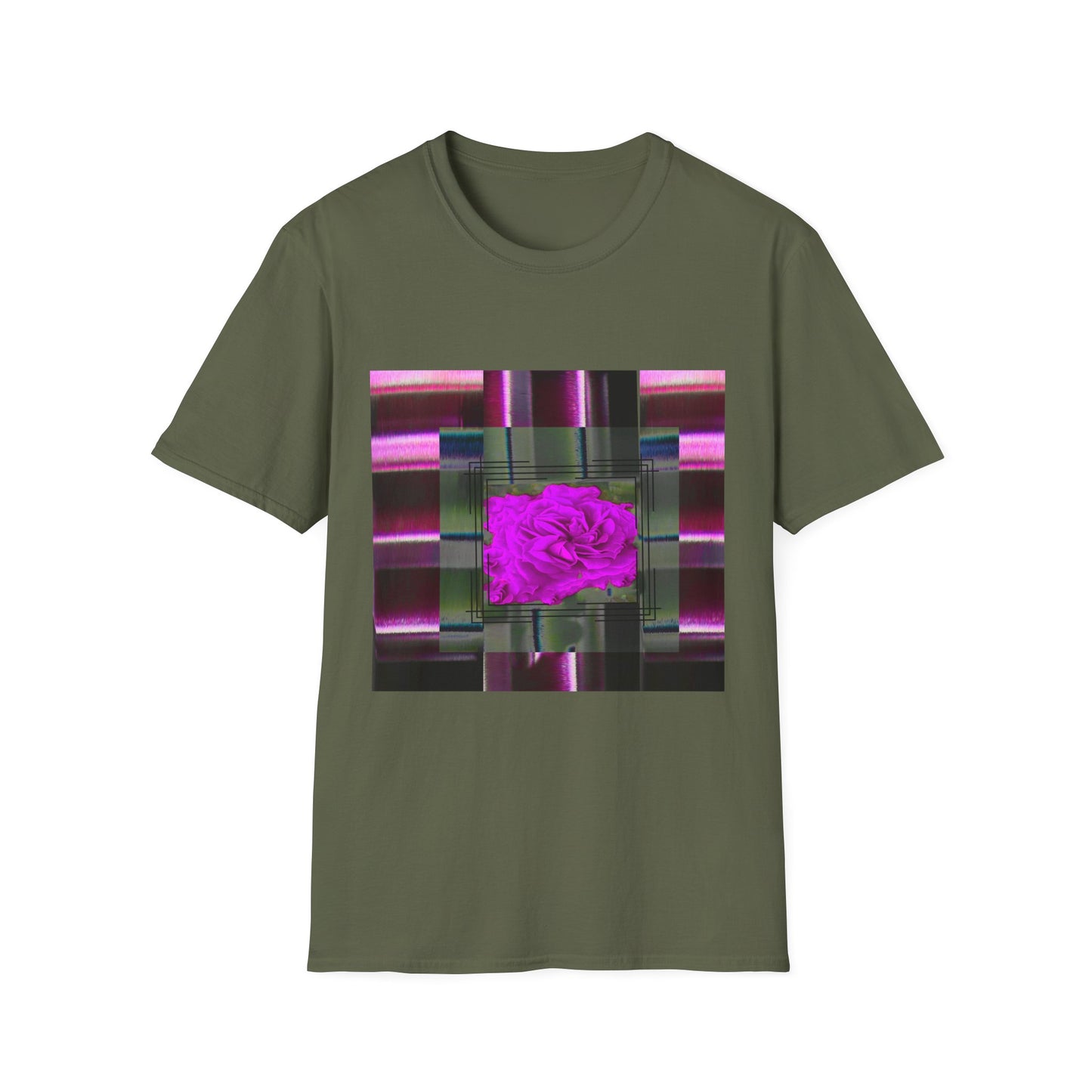Vibrant Abstract Art T-Shirt, Trendy Graphic Tee, Softstyle Shirt, Unique Gift for Art Lovers, Casual Everyday Wear