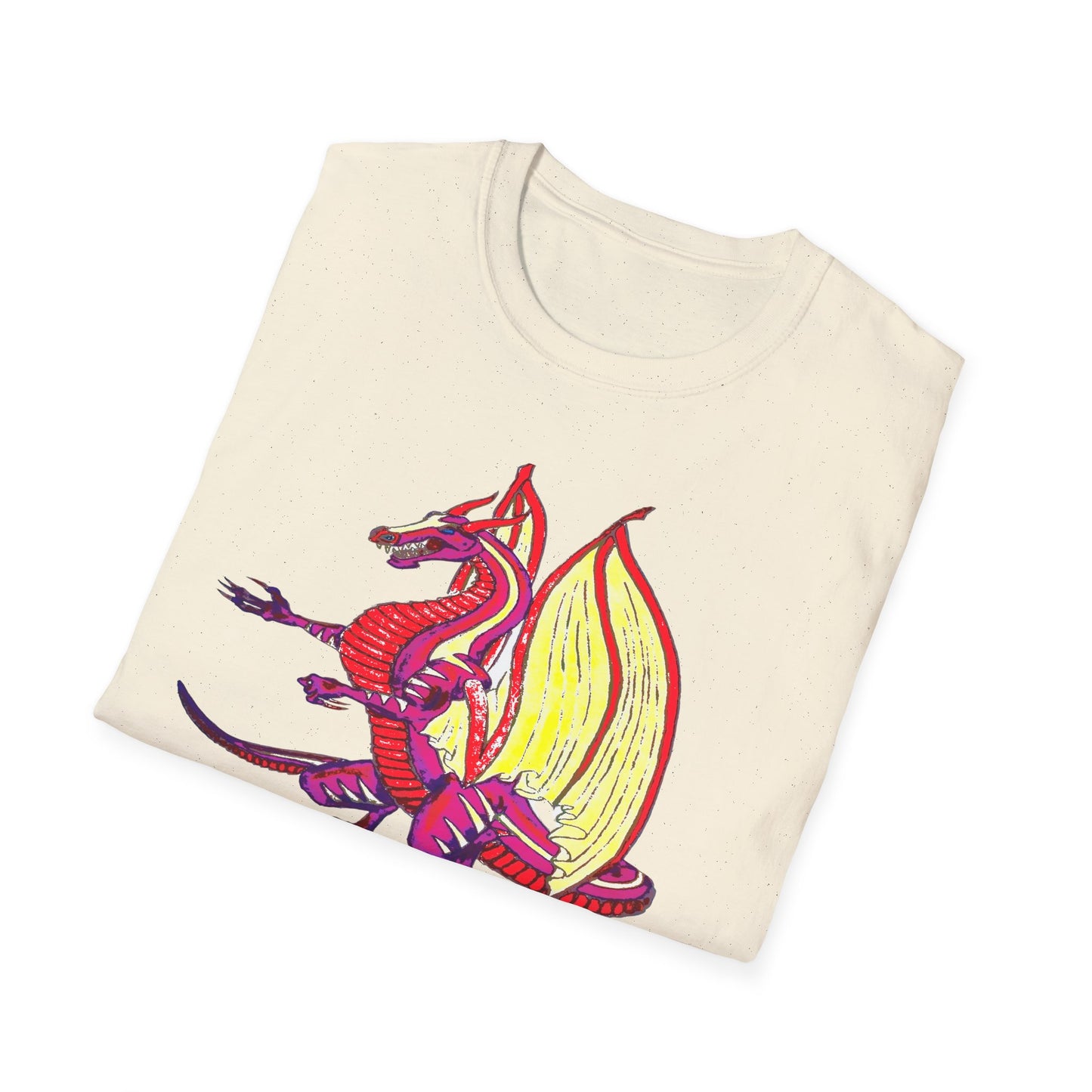 Red Dragon Graphic Unisex T-Shirt, Softstyle Tee, Unique Gift, Casual Wear, Fantasy Lover Apparel, Ideal for Conventions, Birthdays