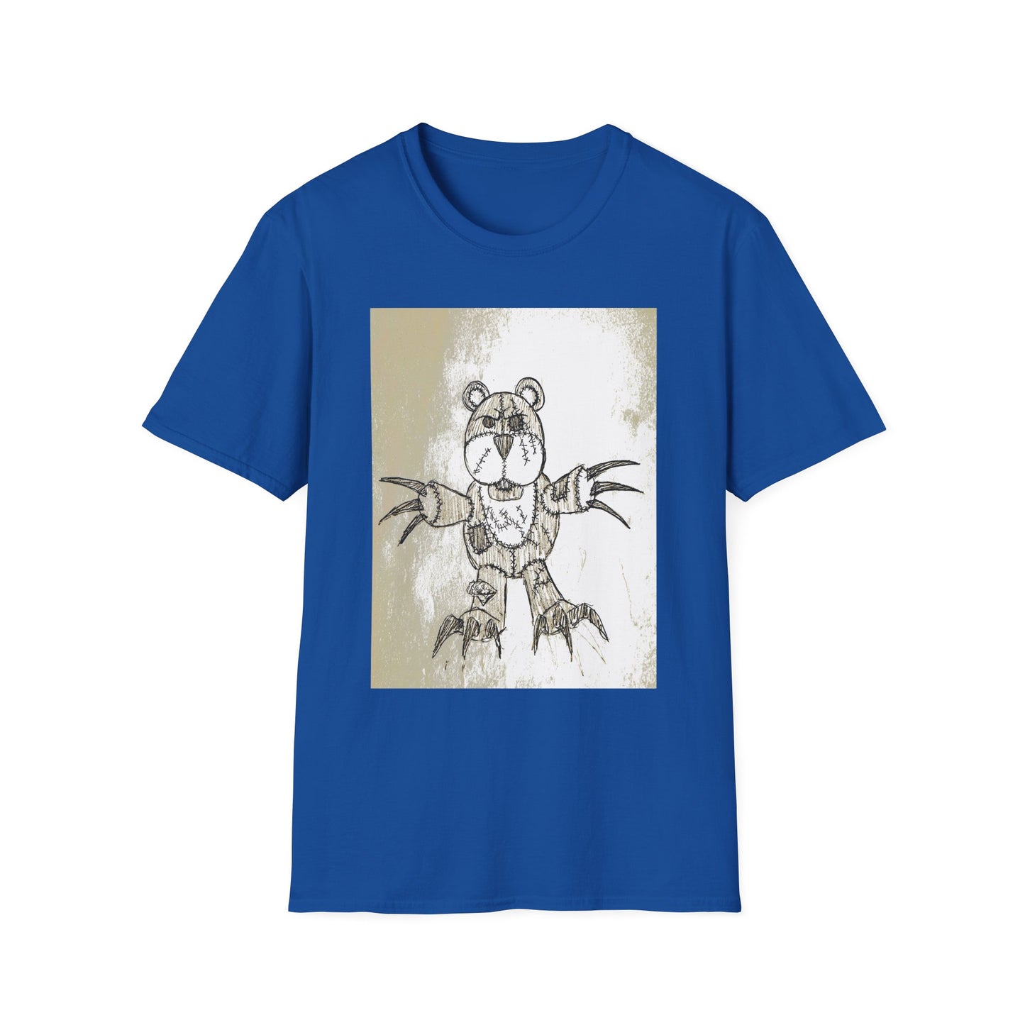 Demonic  Artistic Bear T-Shirt, Unisex Graphic Tee, Unique Animal Art Shirt, Fun Casual Wear, Gift for Kids & Teens, Birthday or Holiday