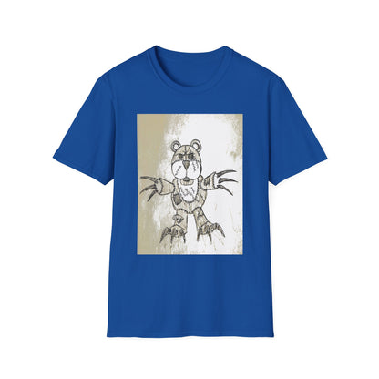 Demonic  Artistic Bear T-Shirt, Unisex Graphic Tee, Unique Animal Art Shirt, Fun Casual Wear, Gift for Kids & Teens, Birthday or Holiday