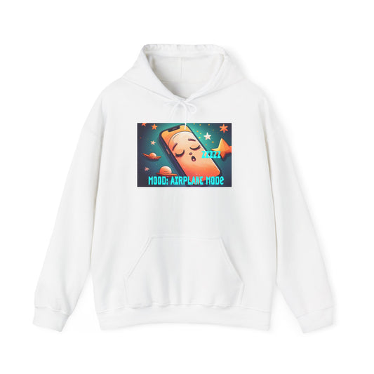 Hooded Sweatshirt - Airplane Mode Mood Sleeping Phone