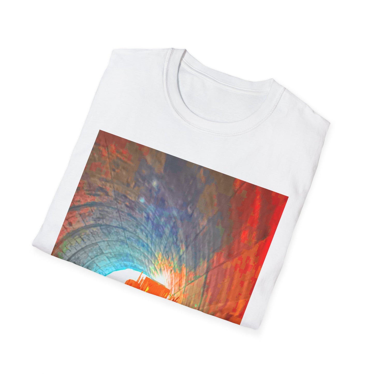 Vibrant Adventure motorcycle T-Shirt | Unisex Softstyle Tee, Casual Streetwear, Trendy Graphic Top, Unique Gift for Travelers, Colorful Artwork Shirt