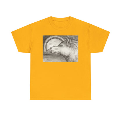 Wolf Art Unisex Heavy Cotton Tee, Nature Lover Shirt, Wildlife T-Shirt, Gift for Outdoorsy Friends, Animal Lover Apparel