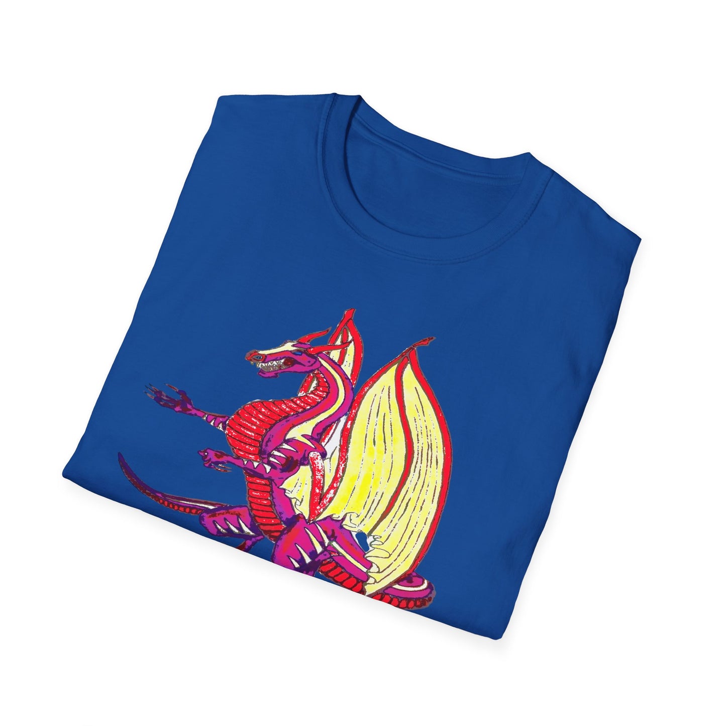 Red Dragon Graphic Unisex T-Shirt, Softstyle Tee, Unique Gift, Casual Wear, Fantasy Lover Apparel, Ideal for Conventions, Birthdays