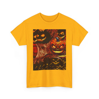 Halloween Distorted Pumpkin Unisex Tee, Spooky Shirt, Fall Apparel, Casual Halloween Outfit, Trick or Treat Tee, Festive Gift