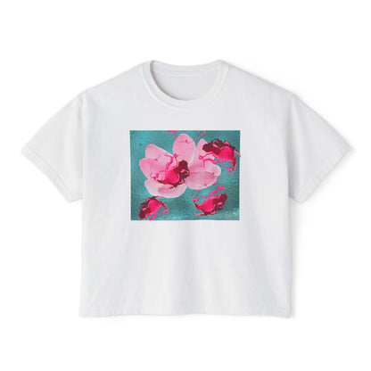 Women's Tee with Floating Roses Design