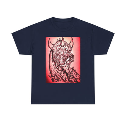 Bold Graphic Tee with Gothic Dragon Design, Unisex Cotton Shirt, Unique Art Tee, Oversized Casual Top, Gift for Art Lovers