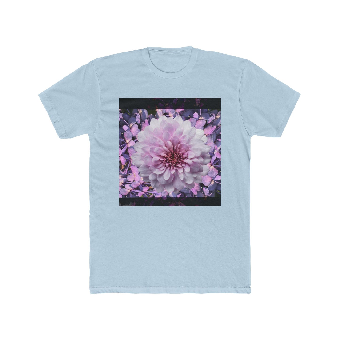 Floral Lilacs Bloom Unisex Cotton Crew Tee, Floral T-Shirt, Summer Outfit, Gift for Nature Lovers, Eco-Friendly Apparel, Botanical Tee