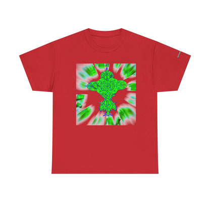 Celtic Green Cross T-Shirt — Vibrant Celtic Knotwork Tee