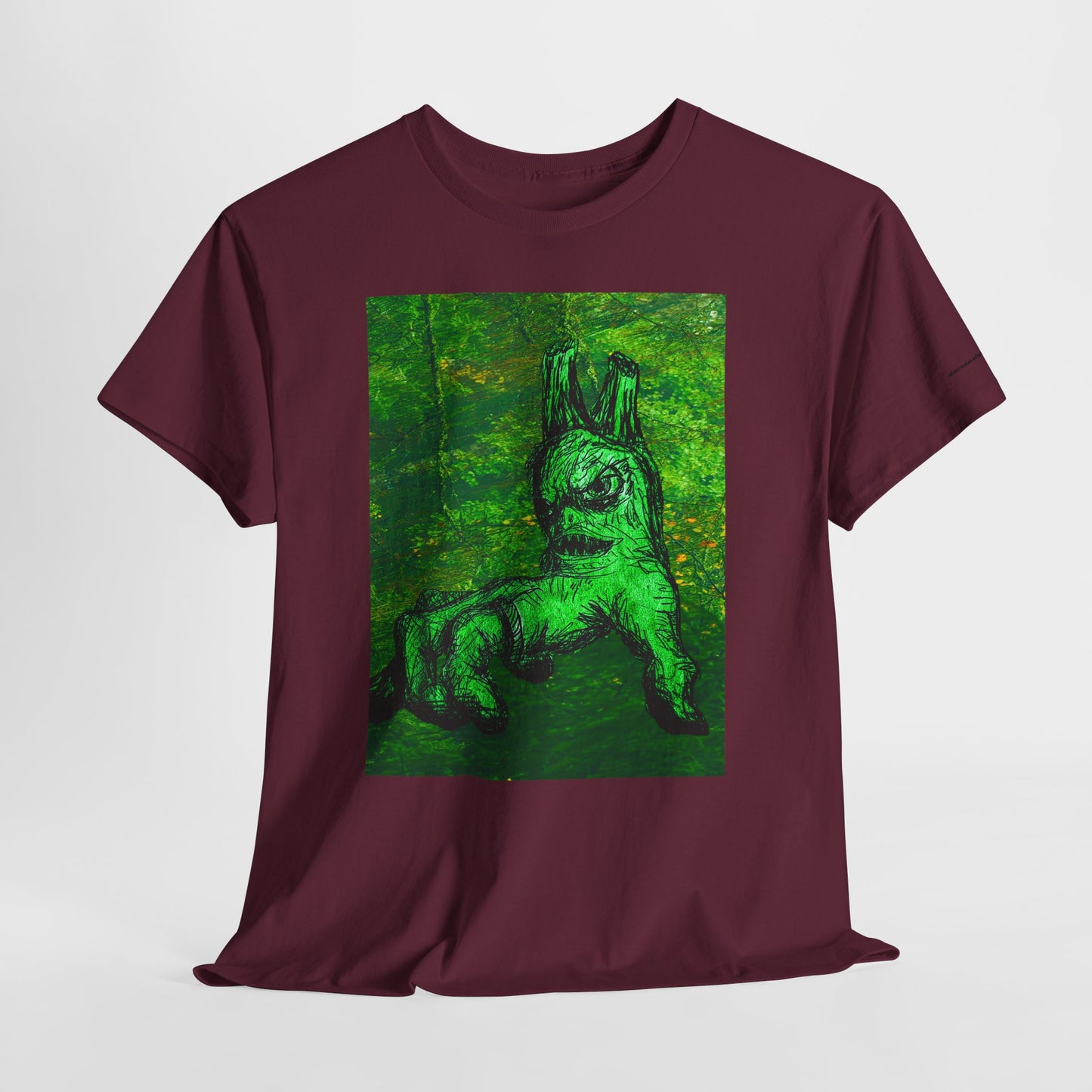 Graphic Tee — Neon Green Fantasy Art