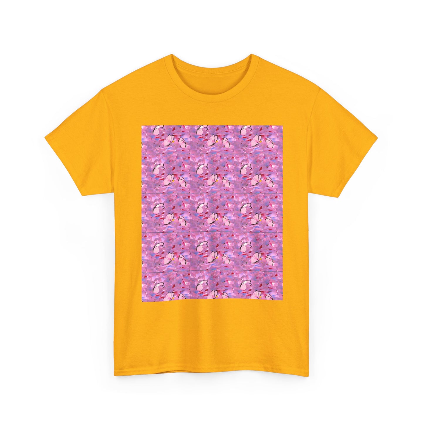 Colorful Repeating Floral Pattern Tee, Unisex T-Shirt, Spring Fashion, Gift for Her, Casual Wear, Eco-Friendly Apparel, Birthday Gift