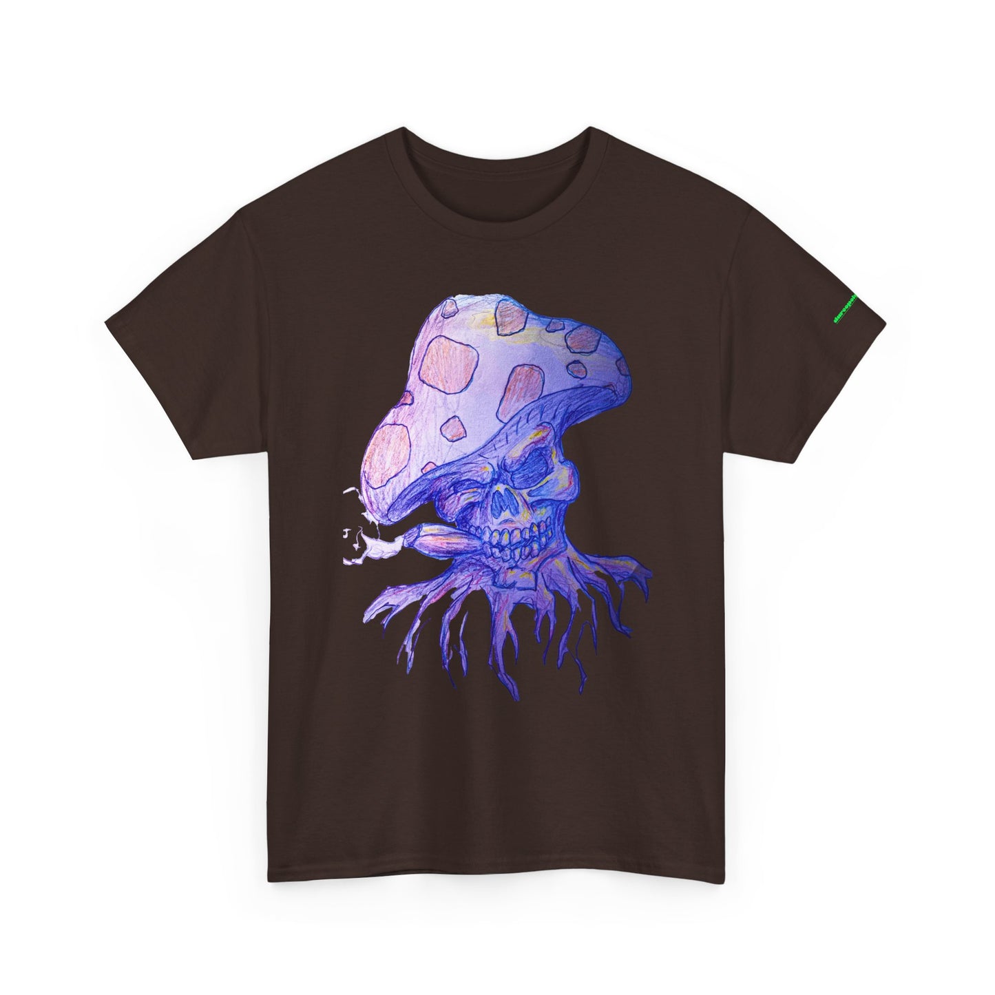 Skull Mushroom Graphic Tee for Nature Lovers