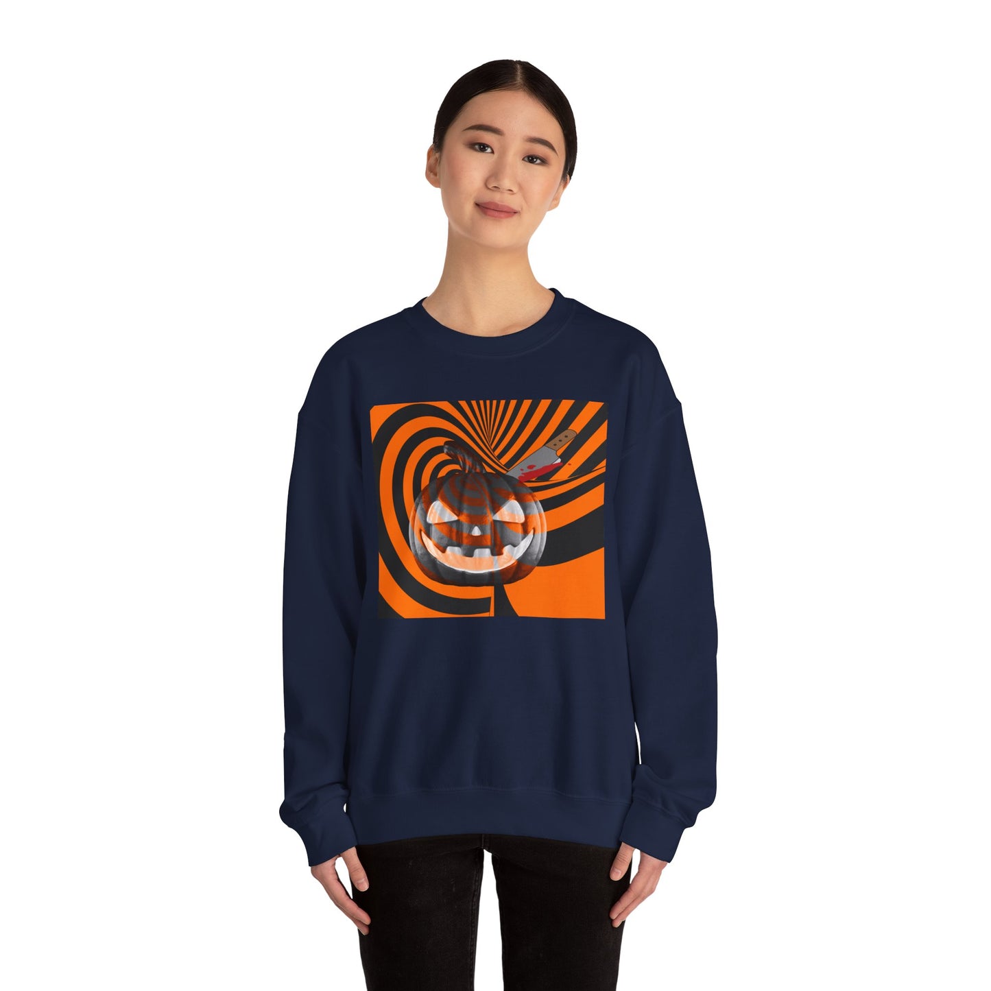 Halloween Pumpkin Crewneck Sweatshirt