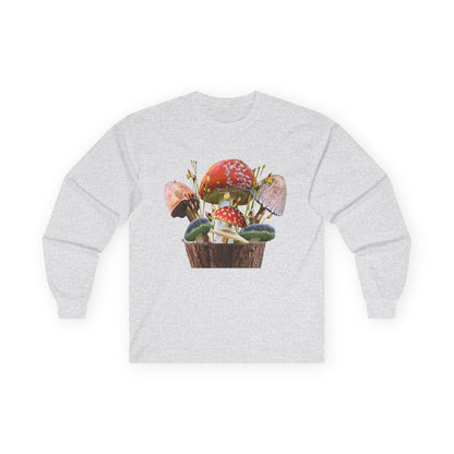 Whimsical Mushroom Long Sleeve Tee | Nature Lover Gift, Fall Fashion, Unisex Tee, Eco-Conscious Style, Cozy Everyday Wear