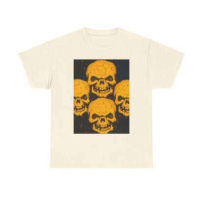 Halloween Skull  Graphic Tee, Unisex Heavy Cotton Tee, Graphic T-Shirt, Casual Wear, Unique Halloween Style, Perfect for Parties