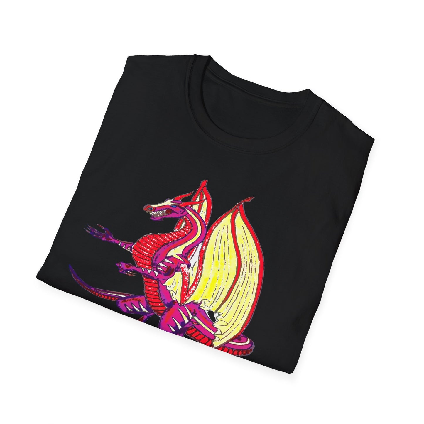 Red Dragon Graphic Unisex T-Shirt, Softstyle Tee, Unique Gift, Casual Wear, Fantasy Lover Apparel, Ideal for Conventions, Birthdays