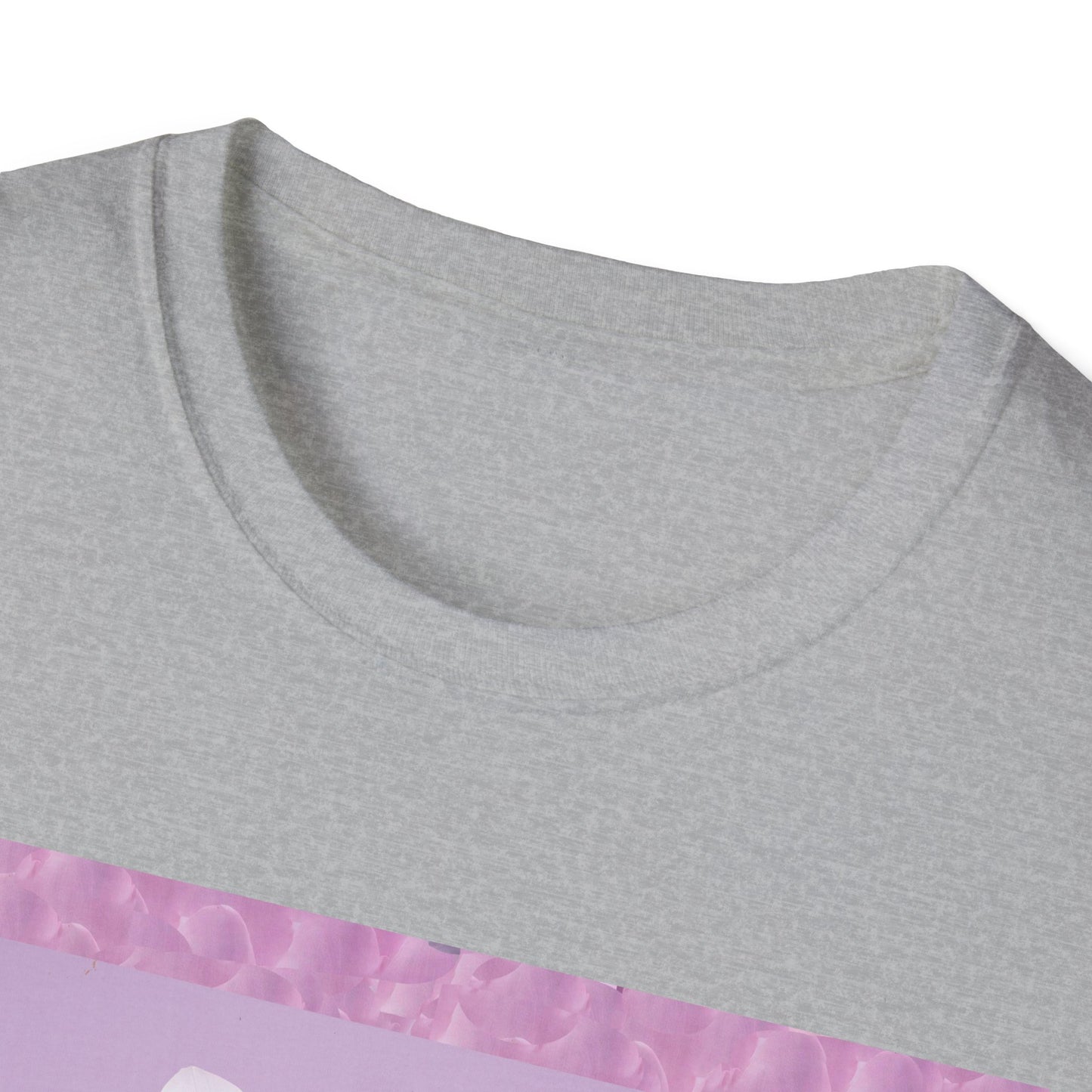 Pink Floral Art Unisex T-Shirt, Softstyle Tee, Summer Fashion, Gift for Her, Floral Shirt, Casual Wear