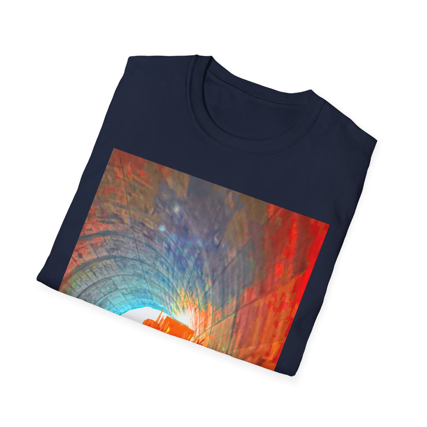 Vibrant Adventure motorcycle T-Shirt | Unisex Softstyle Tee, Casual Streetwear, Trendy Graphic Top, Unique Gift for Travelers, Colorful Artwork Shirt