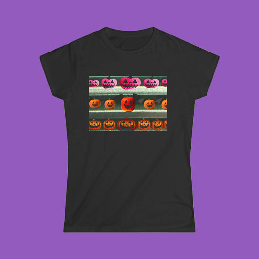 Halloween Pumpkin Revival Graphic Softstyle Tee, Cute Casual Shirt, Fall Fashion, Trick or Treat Tee