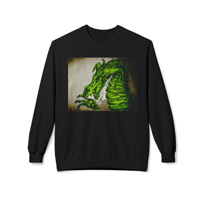Vintage Green Dragon Unisex Midweight Softstyle Fleece Crewneck Sweatshirt