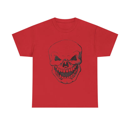 Sketched Skull Tee — Grinning Skull Graphic T-Shirt