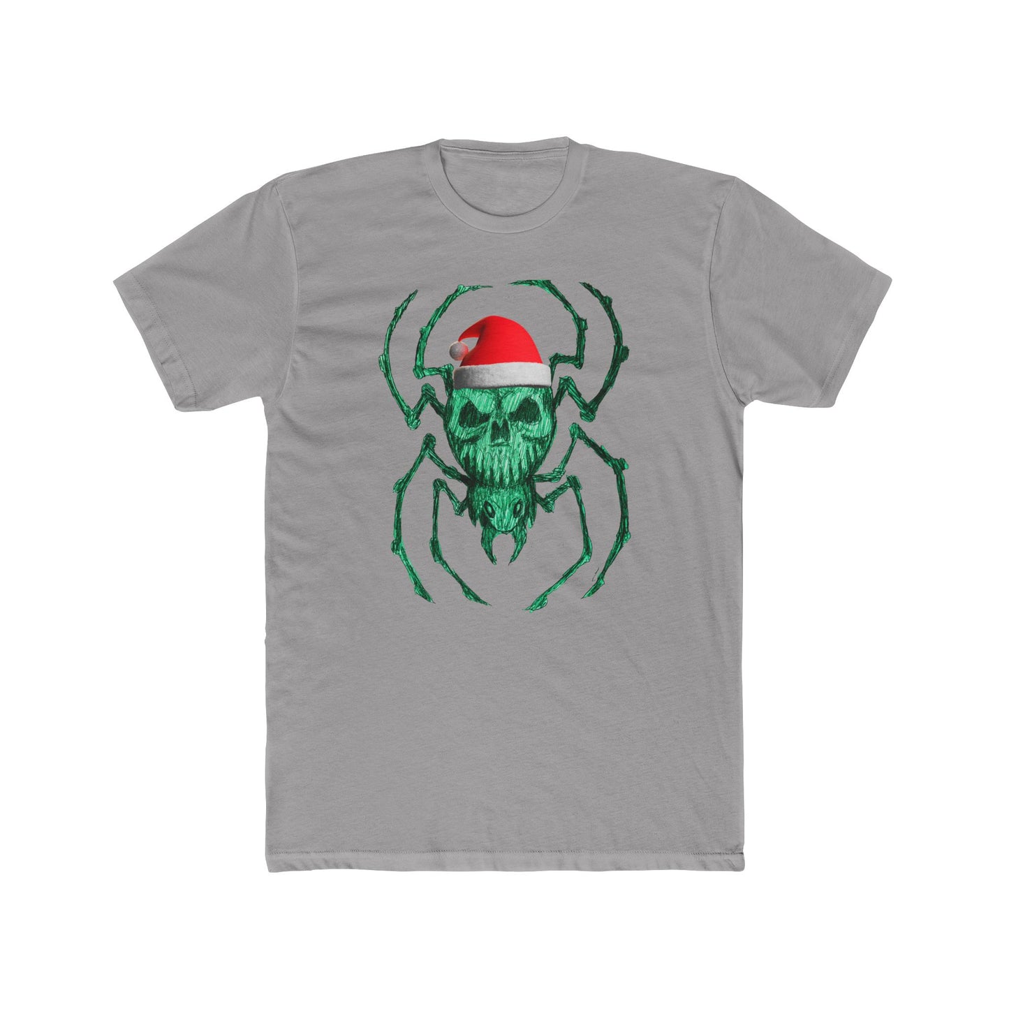Skull Spider Tee — Festive Santa Hat Christmas Tee