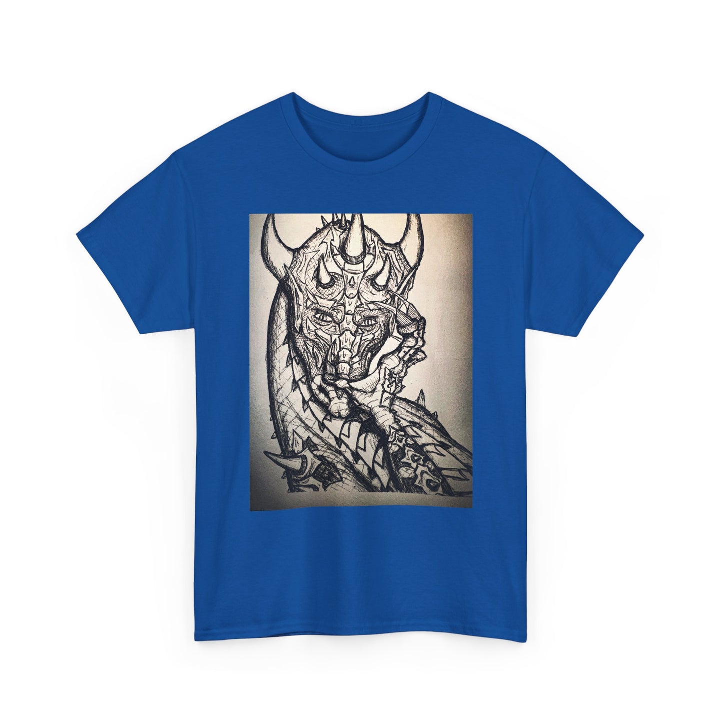 Dragon Art Unisex Heavy Cotton Tee, Graphic Tee, Unique Gift, Casual Wear, Fantasy Clothing, Art Inspired Shirt