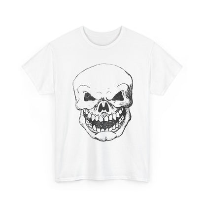 Sketched Skull Tee — Grinning Skull Graphic T-Shirt