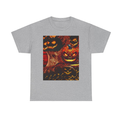 Halloween Distorted Pumpkin Unisex Tee, Spooky Shirt, Fall Apparel, Casual Halloween Outfit, Trick or Treat Tee, Festive Gift