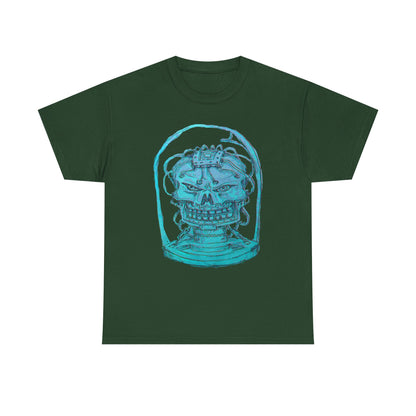 Vibrant Turquoise skull original design Unisex Heavy Cotton Tee