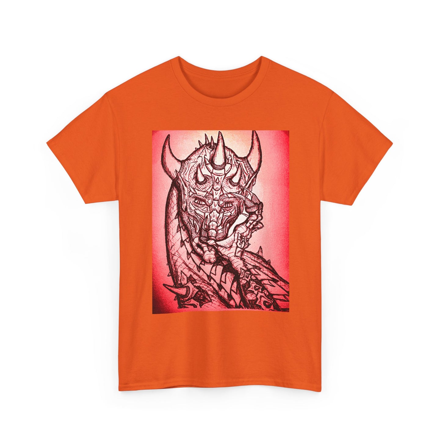 Bold Graphic Tee with Gothic Dragon Design, Unisex Cotton Shirt, Unique Art Tee, Oversized Casual Top, Gift for Art Lovers