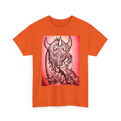 Bold Graphic Tee with Gothic Dragon Design, Unisex Cotton Shirt, Unique Art Tee, Oversized Casual Top, Gift for Art Lovers