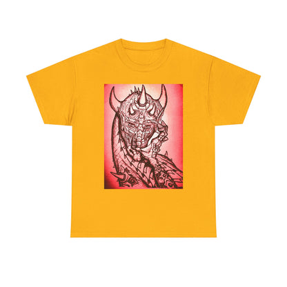 Bold Graphic Tee with Gothic Dragon Design, Unisex Cotton Shirt, Unique Art Tee, Oversized Casual Top, Gift for Art Lovers