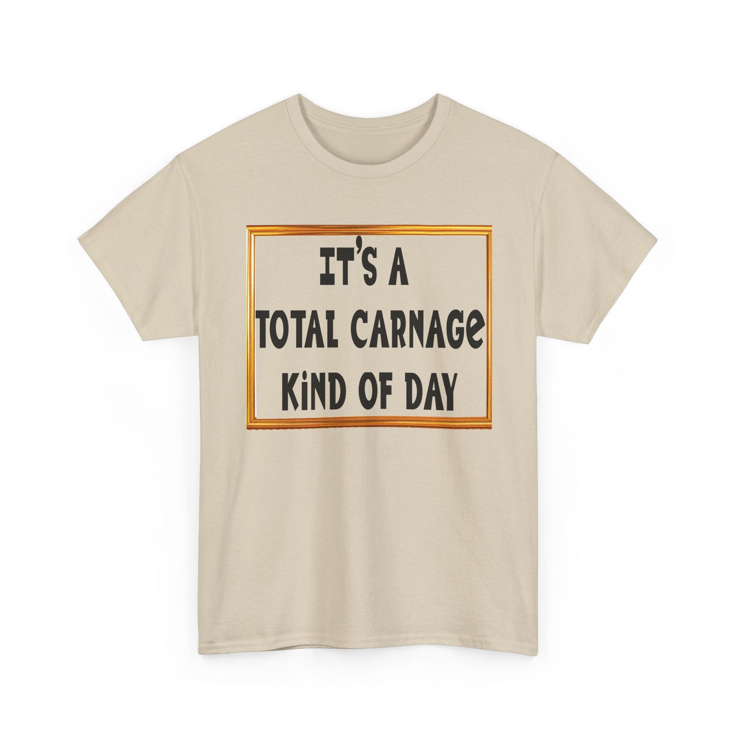 Total Carnage Unisex Heavy Cotton Tee, Casual t-shirt, Graphic Tee, Humor Shirt, Gift for Friends, Fun Apparel