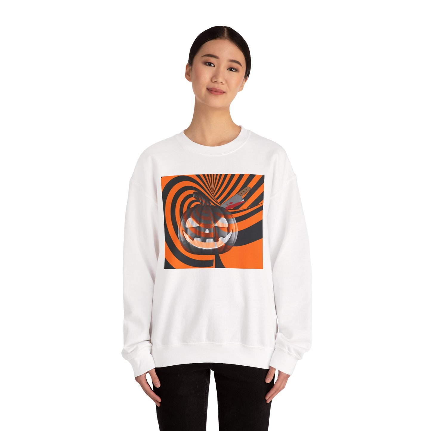 Halloween Pumpkin Crewneck Sweatshirt