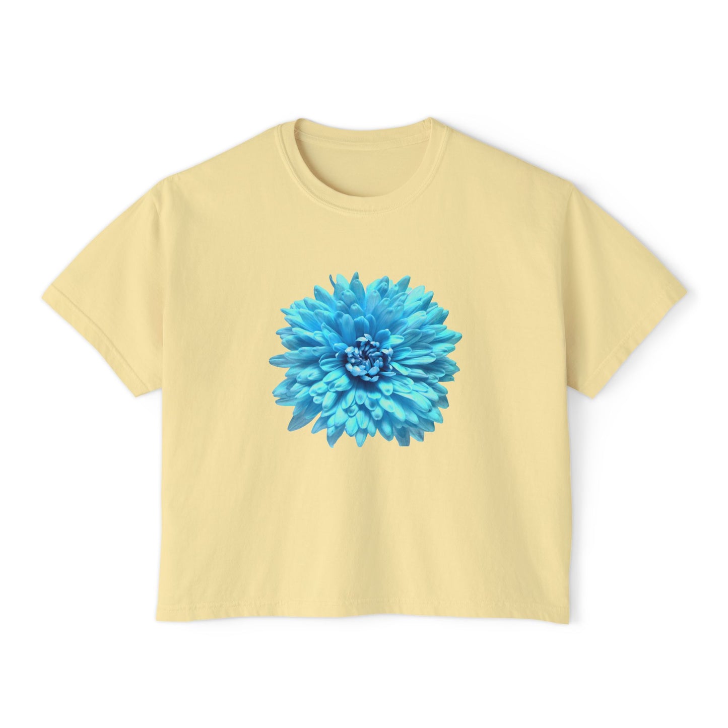 Floral Women's Boxy Tee, Casual Summer T-Shirt, Boho Chic Top, Gift for Her, Trendy Graphic Tee