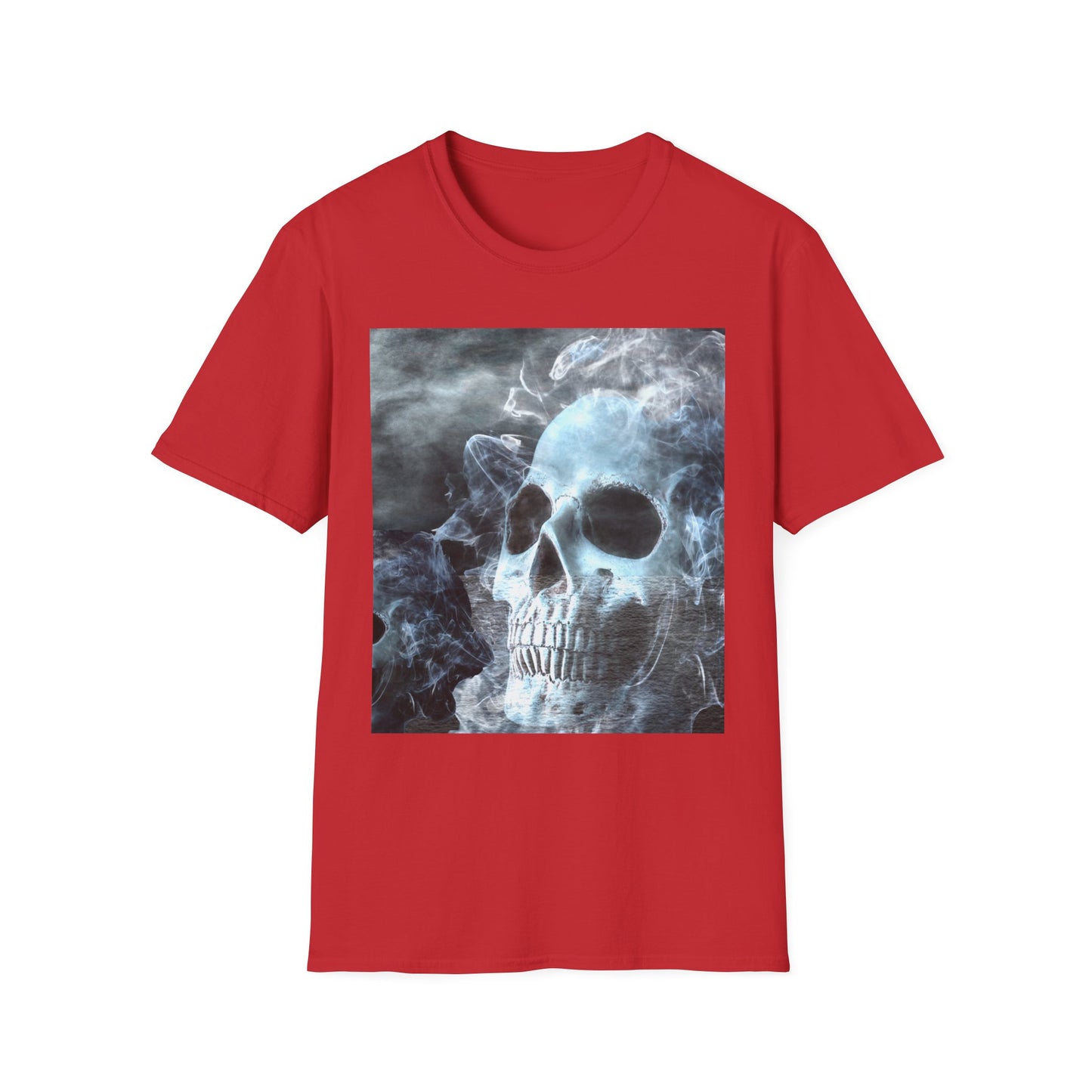 Eerie Skull Graphic T-Shirt for Dark Aesthetic Lovers, Unisex Casual Wear, Halloween Tee, Alternative Fashion