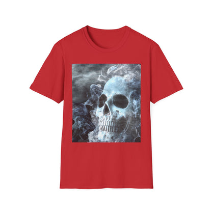 Eerie Skull Graphic T-Shirt for Dark Aesthetic Lovers, Unisex Casual Wear, Halloween Tee, Alternative Fashion