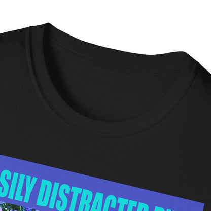 Easily Distracted by Puppies Cute Dog Lover T-Shirt, Easily Distracted by Dogs Tee, Perfect Gift for Pet Owners, Animal Lover Apparel, Casual Everyday Wear