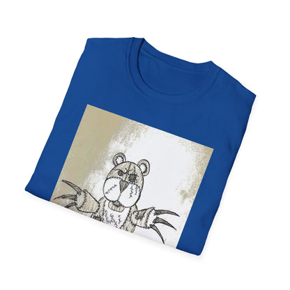 Demonic  Artistic Bear T-Shirt, Unisex Graphic Tee, Unique Animal Art Shirt, Fun Casual Wear, Gift for Kids & Teens, Birthday or Holiday