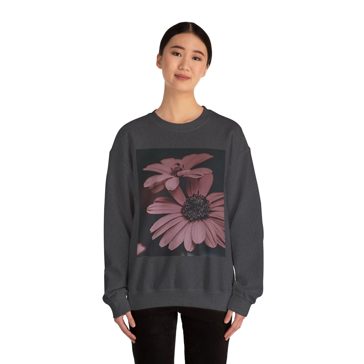 Faded Floral Crewneck Sweatshirt, Cozy Floral Sweatshirt, Gift for Her, Fashion Sweatshirt, Fall Style, Casual Wear