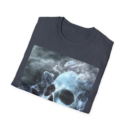 Eerie Skull Graphic T-Shirt for Dark Aesthetic Lovers, Unisex Casual Wear, Halloween Tee, Alternative Fashion