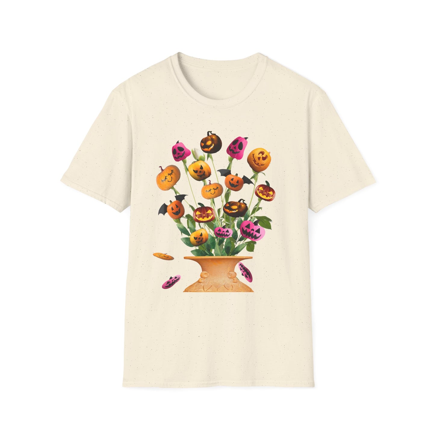 Halloween Pumpkin Bouquet T-Shirt, Cute Fall Tee, Unisex Graphic Shirt, Ideal for Halloween Parties, Seasonal Gift Idea