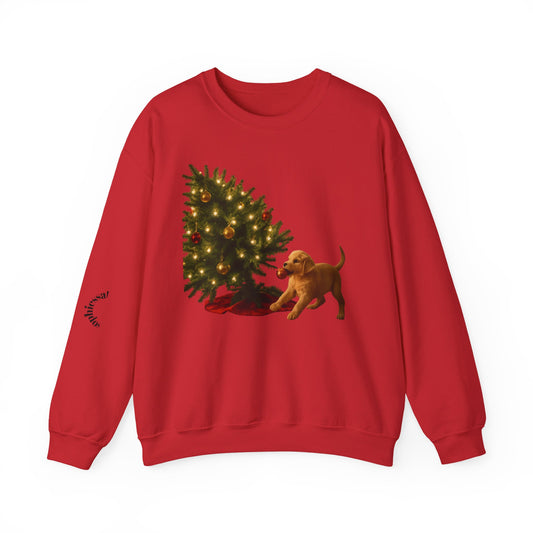 Christmas tree antics unisex Heavy Blend™ Crewneck Sweatshirt