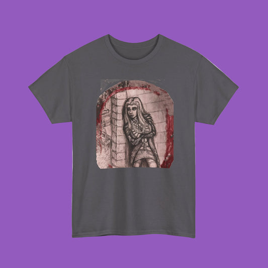 Hand-drawn Female Fantasy Elf Unisex Tee