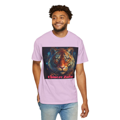 Chic Chinese Zodiac Tiger T-Shirt, Unisex Graphic Tee, Astrology Apparel, Zodiac Fashion, Year of the Tiger Shirt