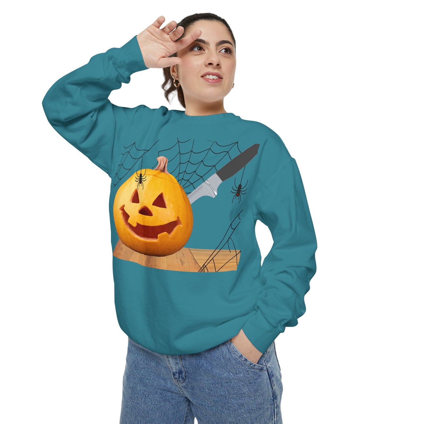Spooky Pumpkin Sweatshirt, Halloween Apparel, Fall Fashion, Cozy Unisex Crewneck, Pumpkin Decor, Family Friendly Halloween