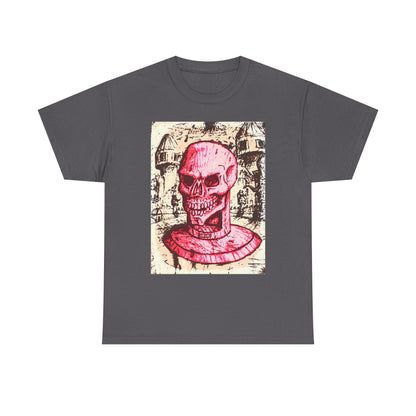 Vibrant Skull Graphic Tee, Unisex Heavy Cotton Shirt, Art Tee, Halloween Apparel, Edgy Casual Wear, Unique Gift