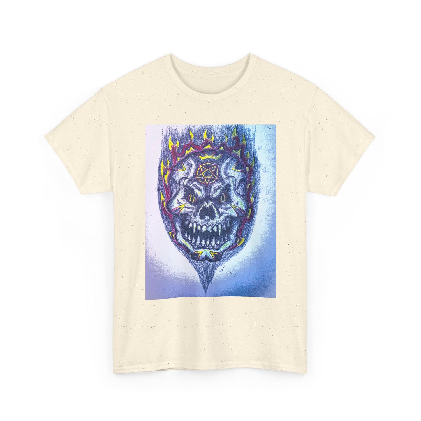 Edgy Skull Graphic Tee, Unisex Heavy Cotton T-Shirt for Halloween, Music Festivals, Everyday Wear, Gifts for Him and Her