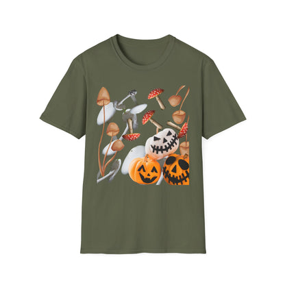 Funny Mushrooms Unisex T-Shirt - Falling from the Sky Pumpkinheads